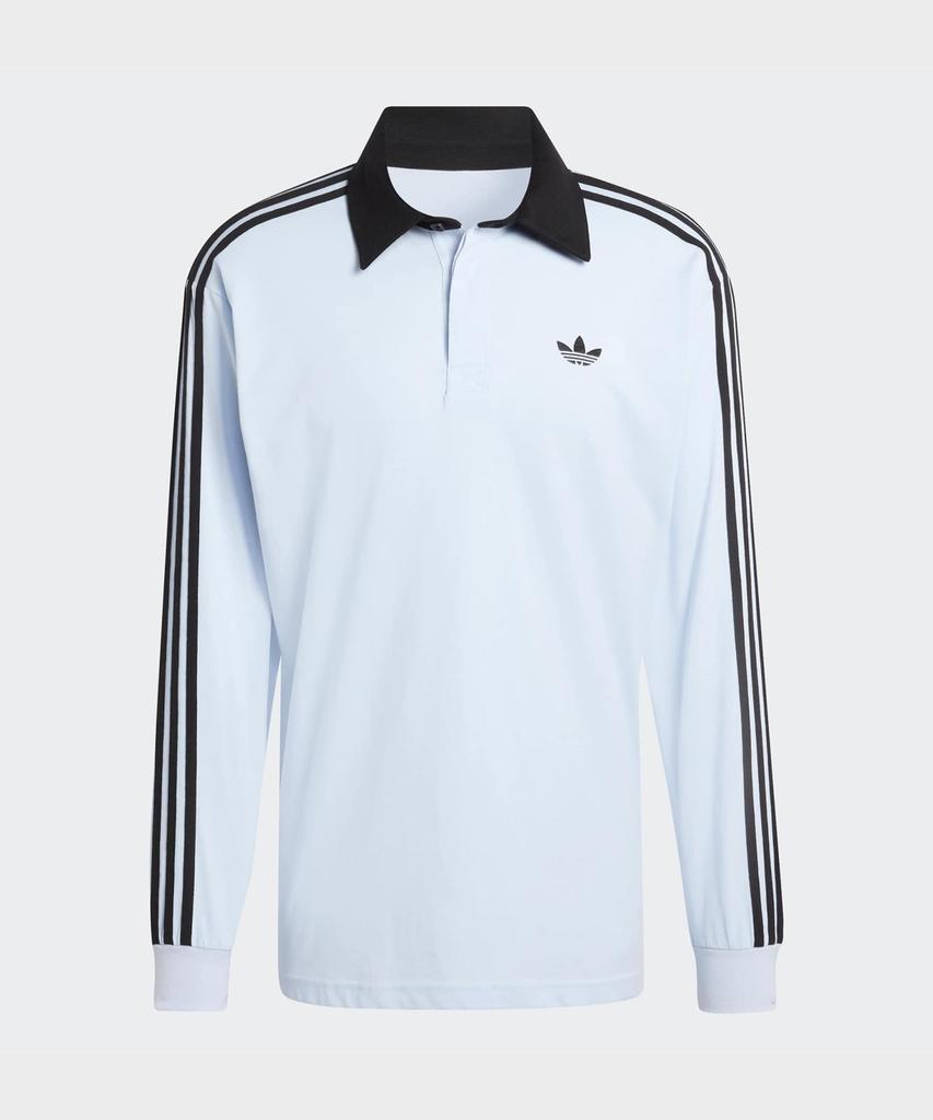 adidas Регбийная рубашка-поло с длинным рукавом и 3 полосками - Crystal Sky / Ke2445