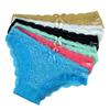 Womens Underwear Cotton Sexy Front Lace Low Waist Hipster Panties Briefs Ladies Knickers for Woman 6 PCS/Lot