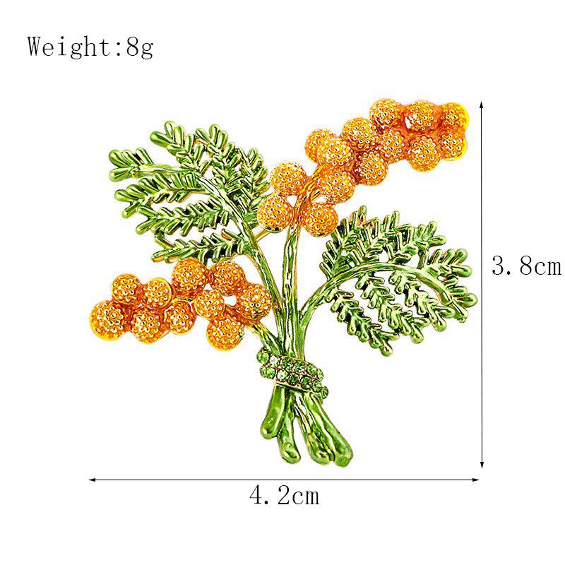 Fashion Pinecone Brooch Elegant Atmospheric Emerald Green Pine Boughs Brooch Clothing Accessories Clothing Accessories Leaf Corsage