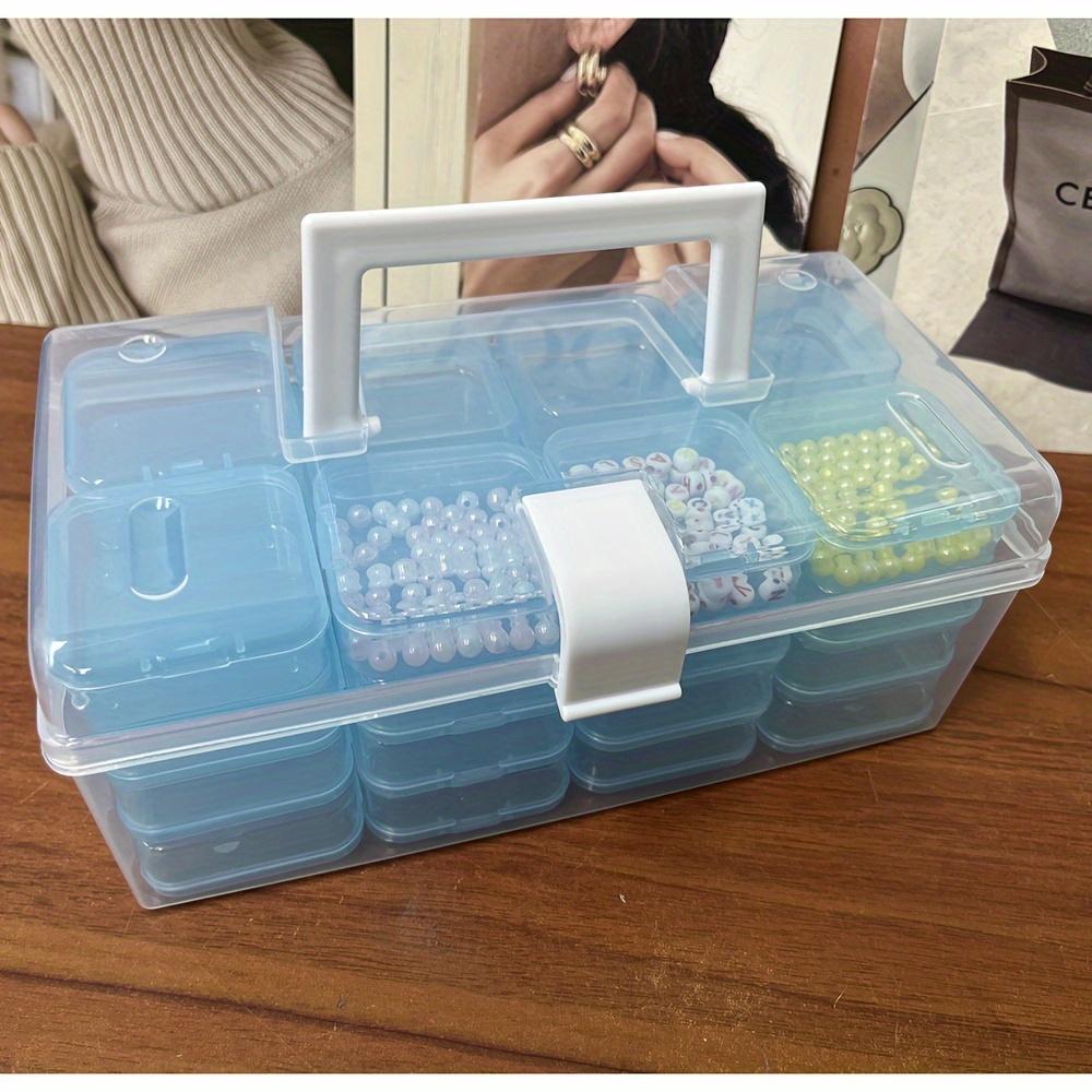 Пластиковый контейнер для хранения, коробка для сортировки аксессуаров для рукоделия, многофункциональный футляр для хранения, органайзер для бисероплетения ногтей