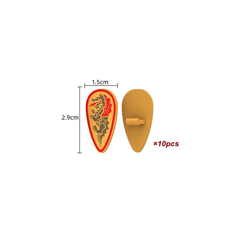 MOC Medieval Building Blocks Soldier Figures Weapons Accessories Armor Shield Flag Transport Ox Horse Mini Brick Toy Gift X010