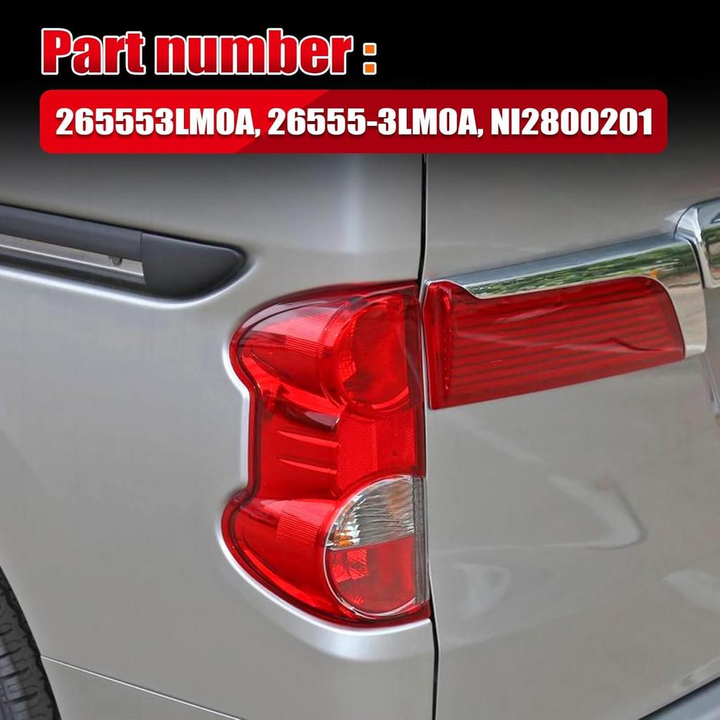 Левая задняя фара в сборе прозрачная красная линза с лампами для Nissan NV200 2013-2018 сторона водителя