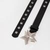 Punk Gothic Leather Belt Hip Hop Pin Buckle Waistband Fashion Pentagram Rivet Belts  For Women Man