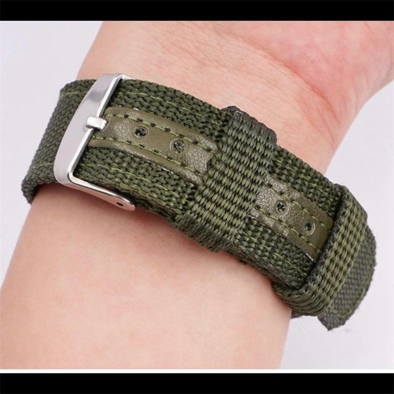 Nylon Canvas Strap Thickening Waterproof Watchband Watch Accessories