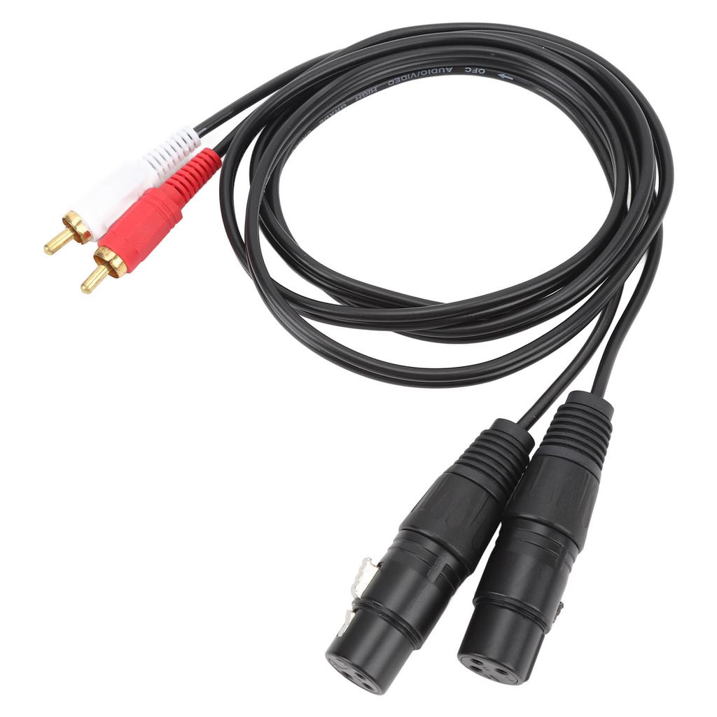 Dual Male To Dual XLR Female Cable 1.5m OFC HiFi Dual XLR Female Adapter Microphone Cord for Amplifi