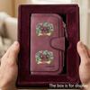 Unique French Bulldog Floral Pattern BARK Men's Large Capacity Wallet with Business Card Slot and Cash Pocket, Suitable for Formal Occasions and