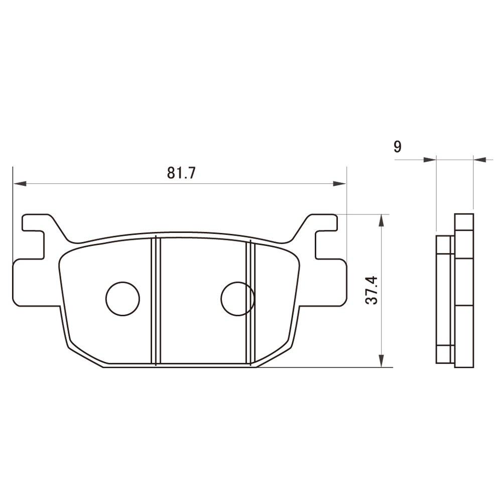 Daytona 79849 Brake Pad for Motorcycles, Red Pads (Semimetal Pads), Forza [MF13](18) Forza [MF15](21)