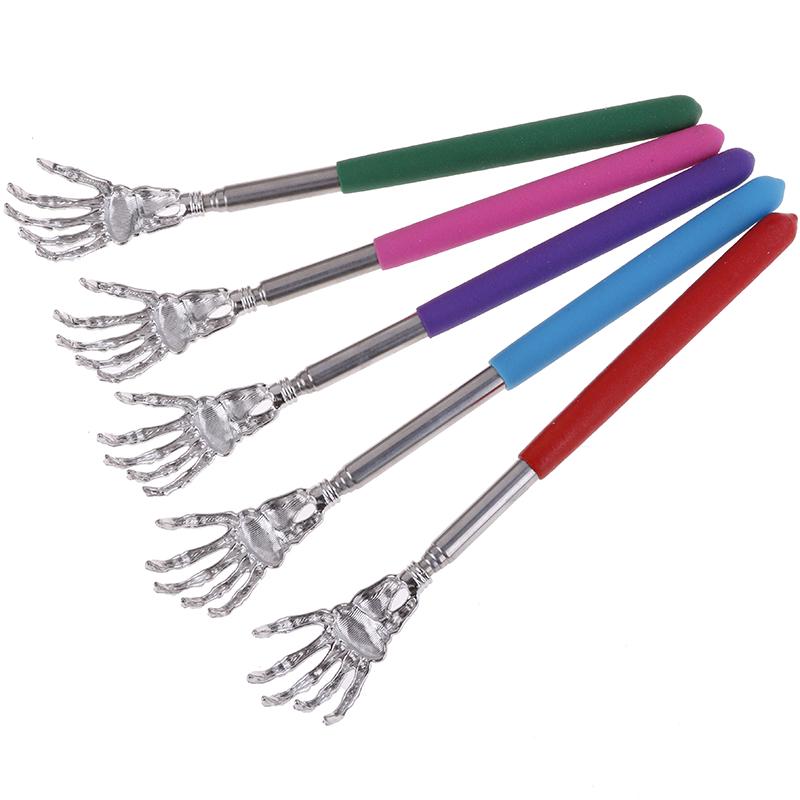 Выдвижной ручной когтеточный массажер для спины из нержавеющей стали, облегчение зуда