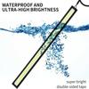 Полоса дневных ходовых огней для автомобилей, декоративная световая панель, супер яркие светодиодные ленты 12 В для автомобиля, 17 см