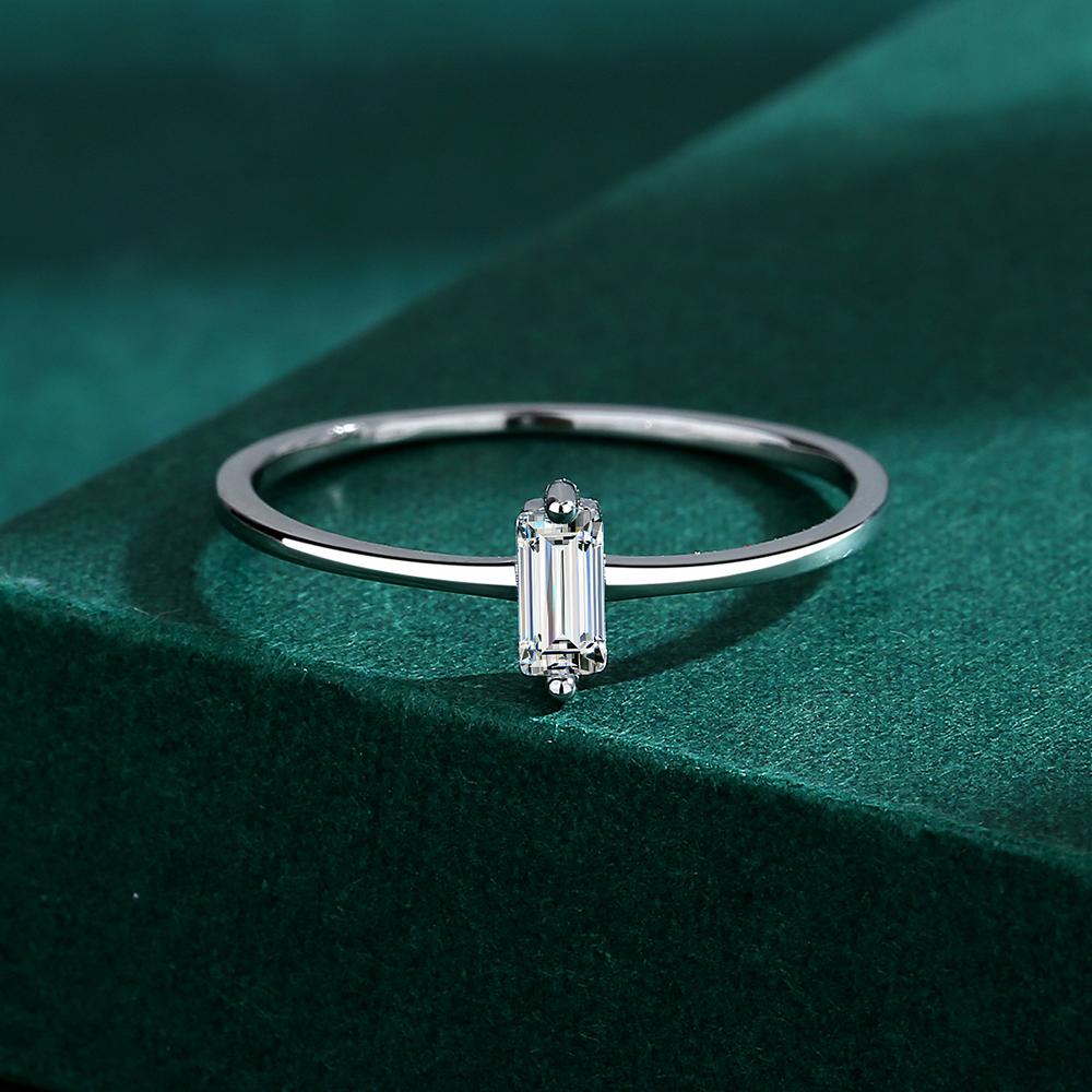 Классические кольца из стерлингового серебра 925 пробы для женщин, простые блестящие цирконовые кольца, ювелирные изделия для свадебной вечеринки, подарки на день рождения, помолвочное и репортерское AVE