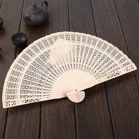 Китайский складной веер, ручной винтажный танцевальный веер, портативный ретро-веер с выемкой для уличной фотографии в жаркое лето