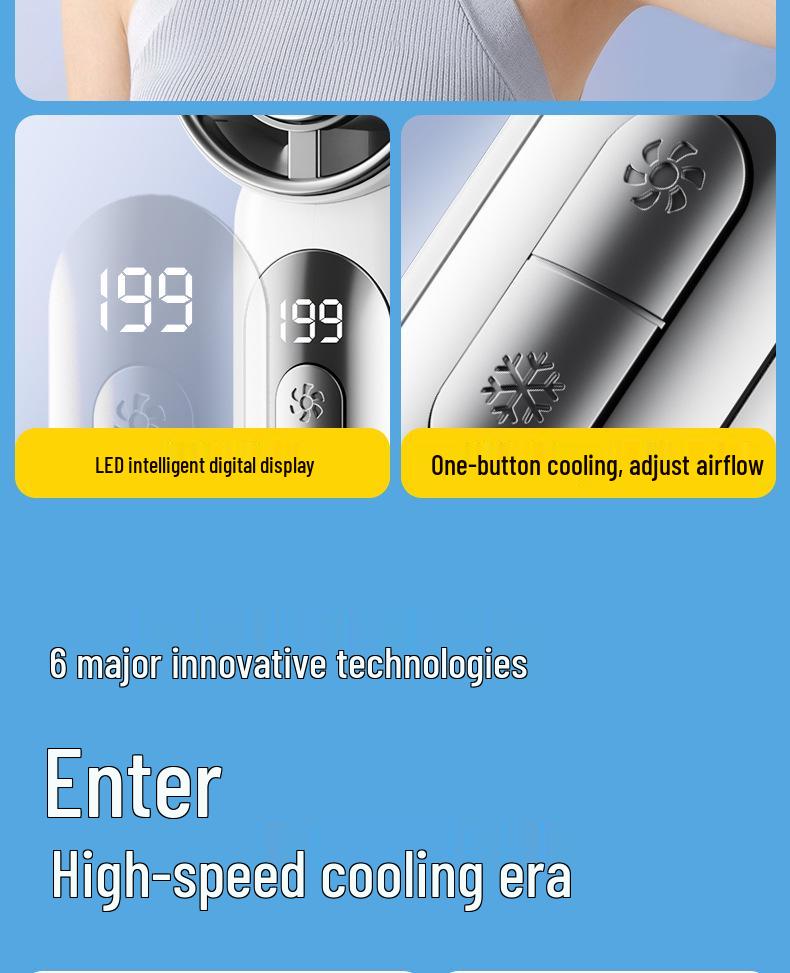 2026 USB Rechargeable Mini Handheld Fan with Long Battery Life and Ice Pack Feature
