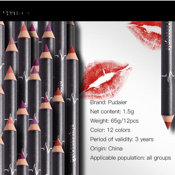 Matte Velvet Lipstick 12 Pcs/sets Lip Liner Waterproof Non-smudge Makeup
