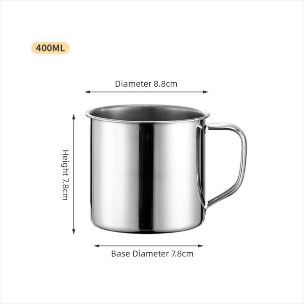 High Quality Portable Water Cup Stainless Steel with Handle Drinking Cup Tea Cup Camping Travel