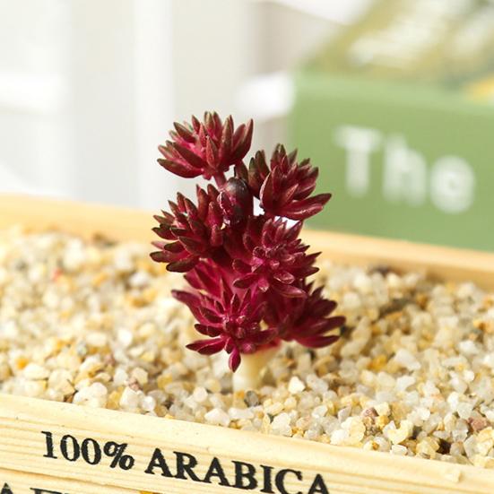Yousheng 1Pc Artificial Succulent Plant Flocking Flower DIY Home Office Bonsai Decoration