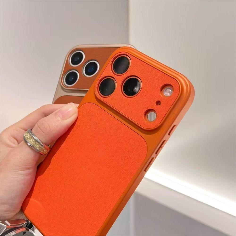 Деловой однотонный чехол с текстурой кожи для iPhone 17 Air 16 15 14 Plus 13 Pro Max, матовый, противоударный, с защитой объектива