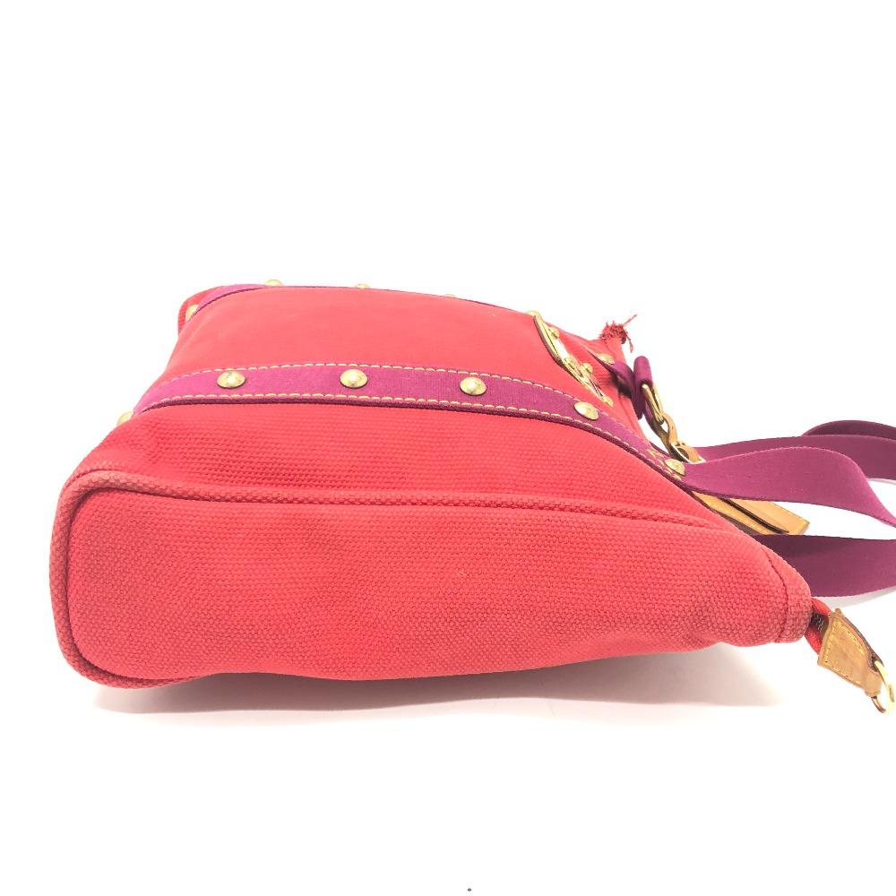 Louis Vuitton M40034 Antigua Cabas MM handbag Tote Bag Canvas Red/GoldHardware