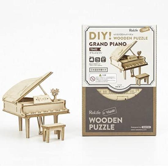 3D Деревянный Пазл TG402 Рояль с Японскими Инструкциями Tsukurundesu®