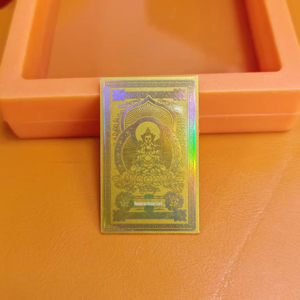 Наклейка на телефон из чистого золота 999 пробы с восемью божествами-хранителями и амулетом-магнитом с Буддой года рождения по зодиаку