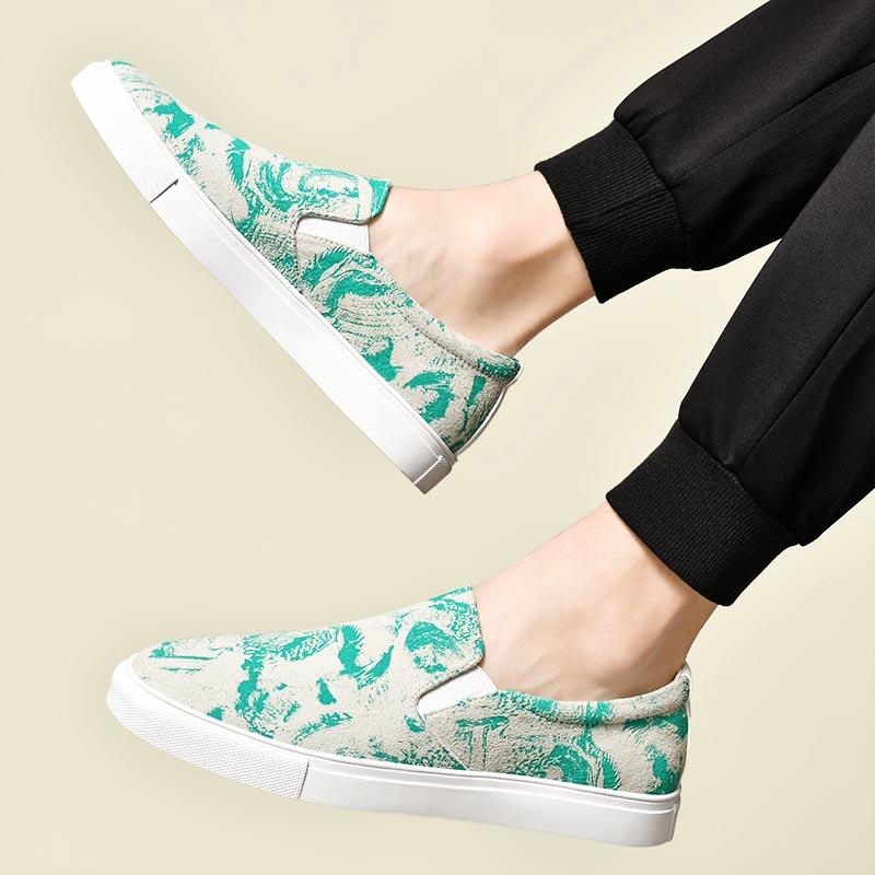 Мода Модные парусиновые повседневные мужские туфли Универсальные мокасины Мужские туфли на плоской подошве Дышащие туфли для вождения Тканевые кроссовки для ходьбы Комфорт Zapatillas