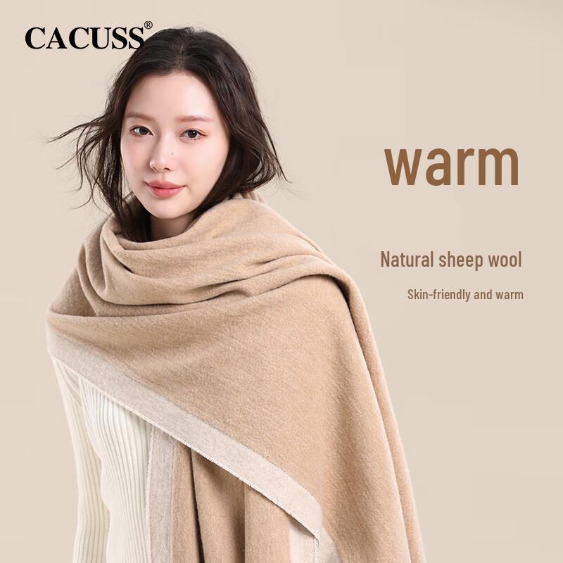 CACUSS Women's Winter Wool Blend Scarf & Shawl