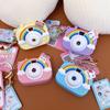 Cute Rainbow Projection Camera Keychain Schoolbag Pendant Key Chain Female Keyrings Girls Accessories