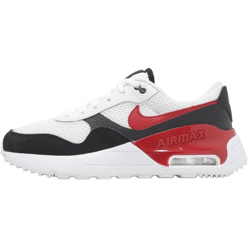 Nike Air Max SYSTM Износостойкие Кроссовки с Низким Верхом для Детей для Повседневной Носки Белый Красный Подростковые Кроссовки DQ0284-117