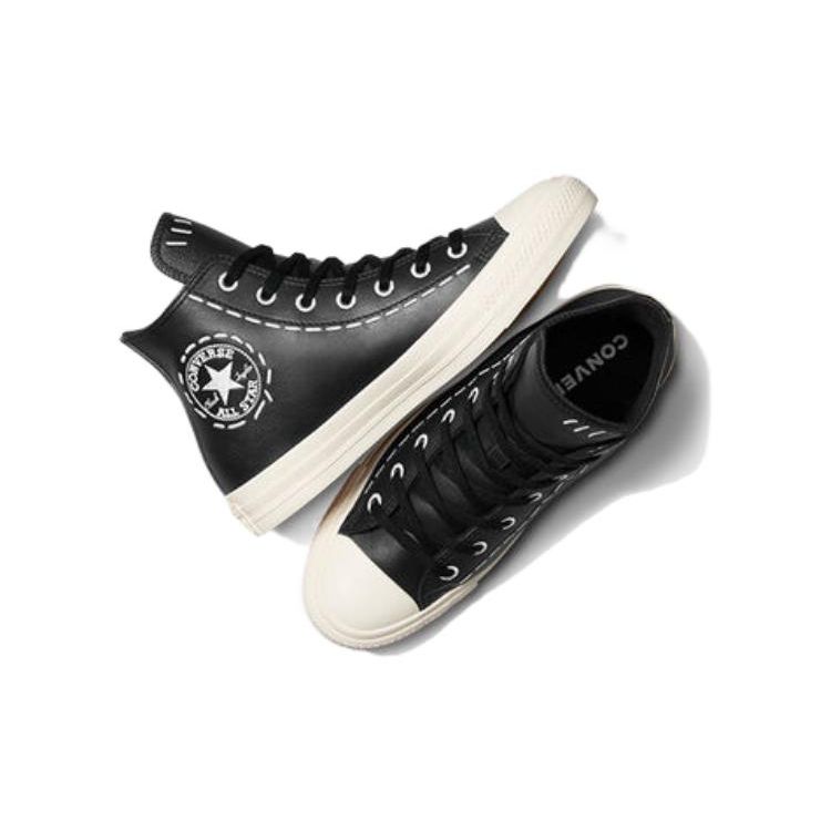 Converse Chuck Taylor All Star High Bold Stitch - черные женские кроссовки Egret A07954C