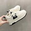 Модные белые туфли, новые женские туфли на весну и лето, толстая подошва, универсальные спортивные повседневные туфли с пандой черного и белого цвета, модные
