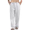 Large Size Men's Casual Trousers Linen Pocket Fashion Beach Trousers Trousers Processing Hundred Straight Trousers