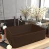 VidaXL Luxury Washbasin Countertop Basin Toilet Hand Wash Basin Bathroom Cosmetic Room Rectangular Dark Brown Matte 147050