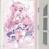 Розовая 2D Кавайная Девушка-Горничная Гобелен Настенный Тканевый Декор Интерьера Кавайная Комната Эстетичный Фон