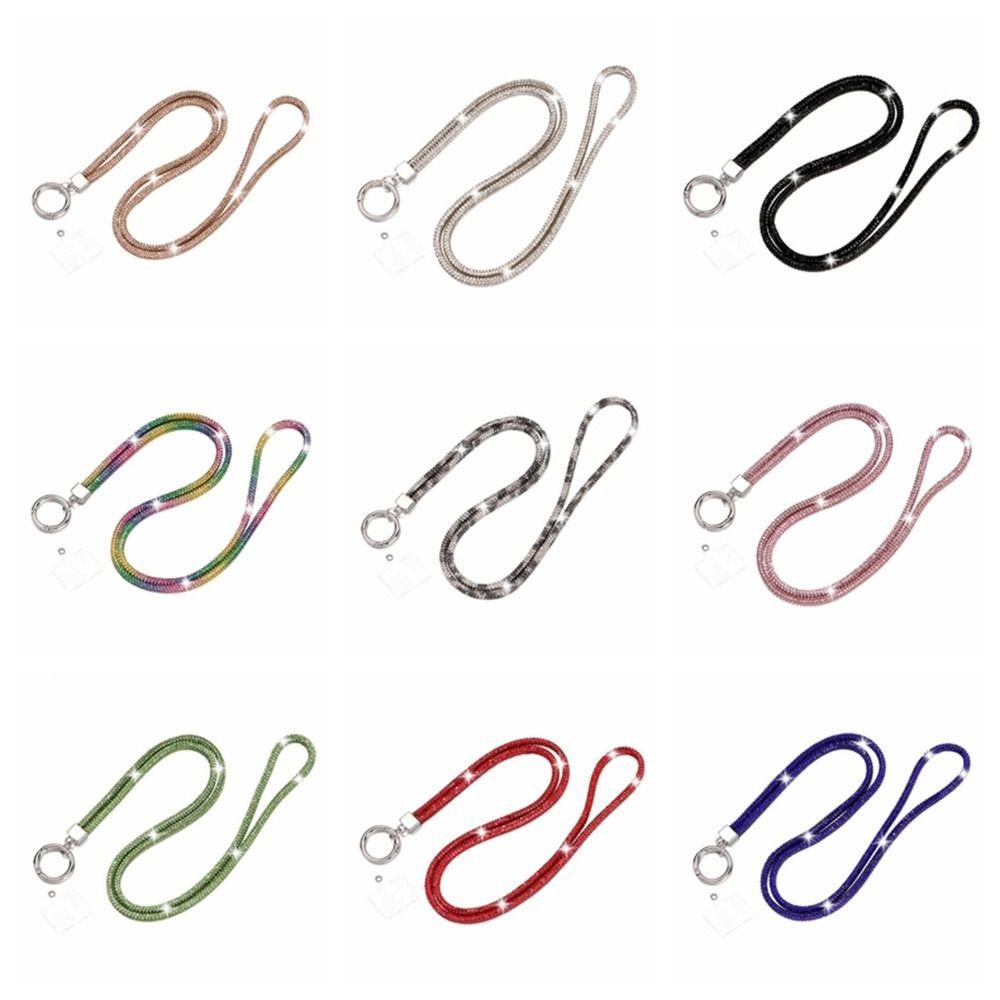 Ремешок для телефона со стразами, блестящий кристалл, шейный ремешок, ювелирные изделия для телефона