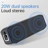20W Bluetooth Speaker with Backlit, Long Endurance - Portable Wireless Speaker with FM Radio, USB, TF Card Slot, 3600mAh Battery