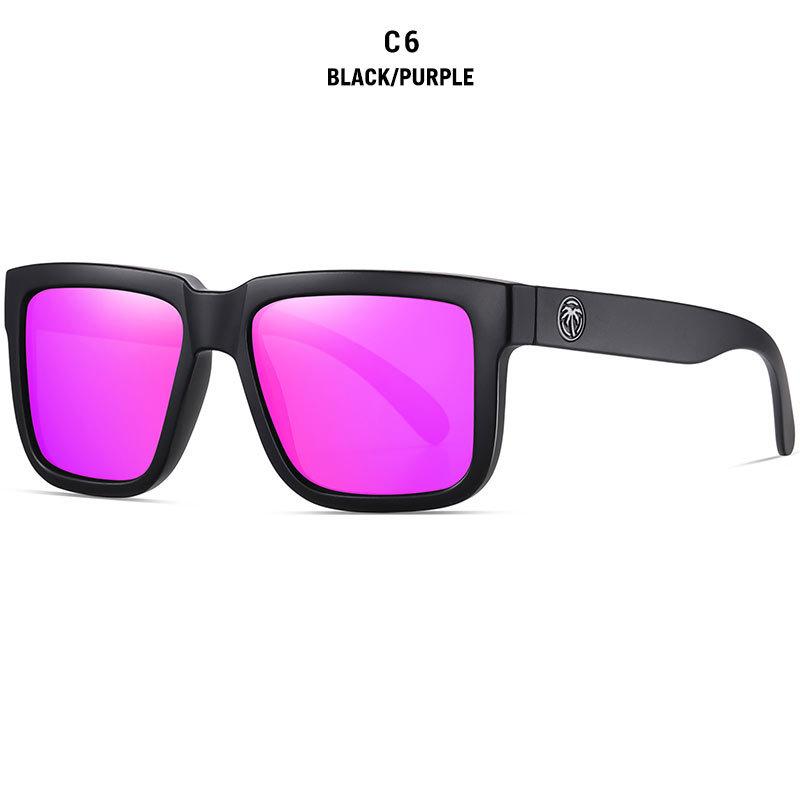Colorful Polarized Square Men's and Women's Real Film Outdoor Sports Sunglasses