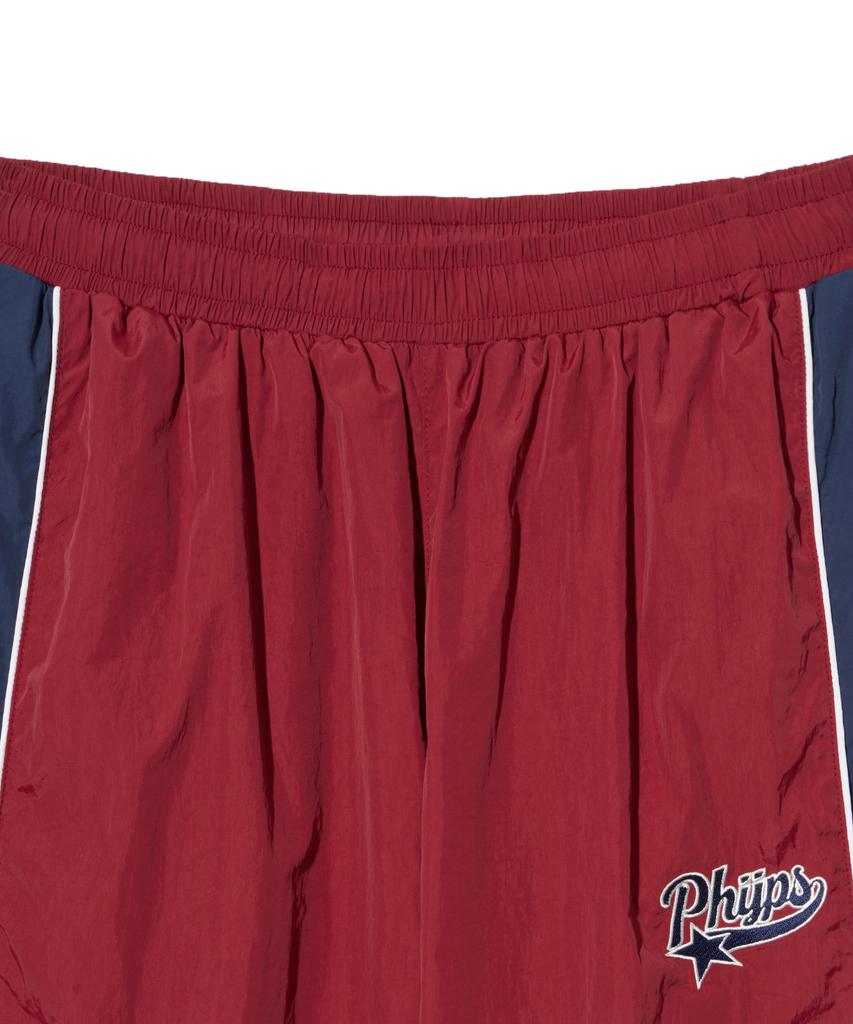 PHYSICAL DEPARTMENT Nylon Tail Track Pants_Burgundy