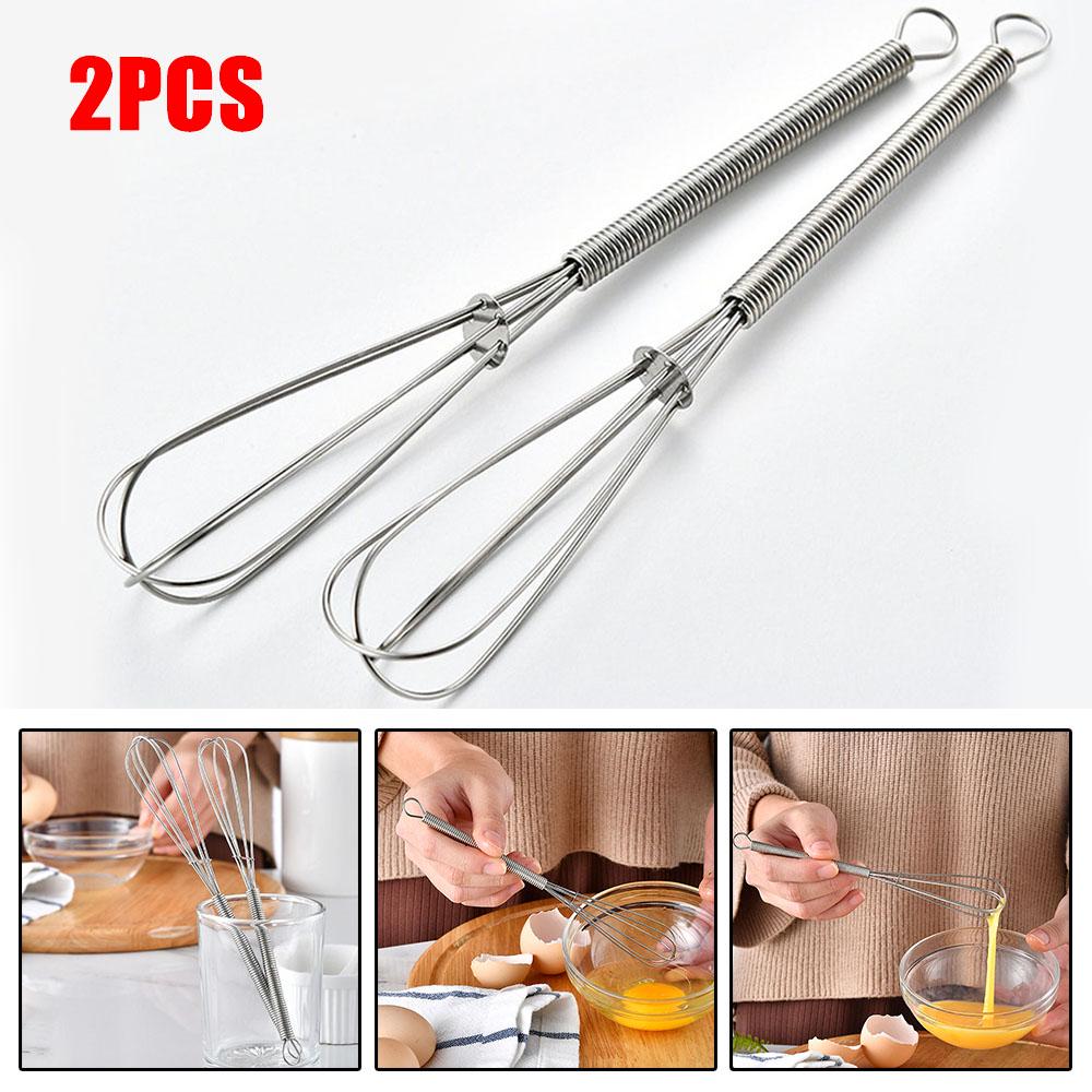 Whisks Stir Beat Convenience Rustproof 2PCS Mini Small Stainless Steel
