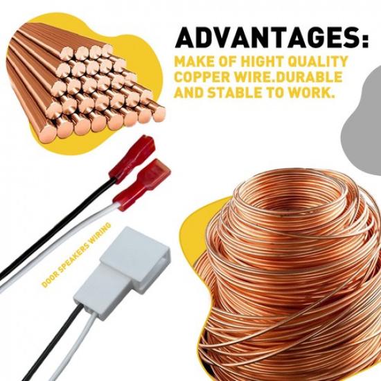 4Pcs Speaker Wire Adapters Harness Connector Kit For 1992-1995 Toyota Pickup