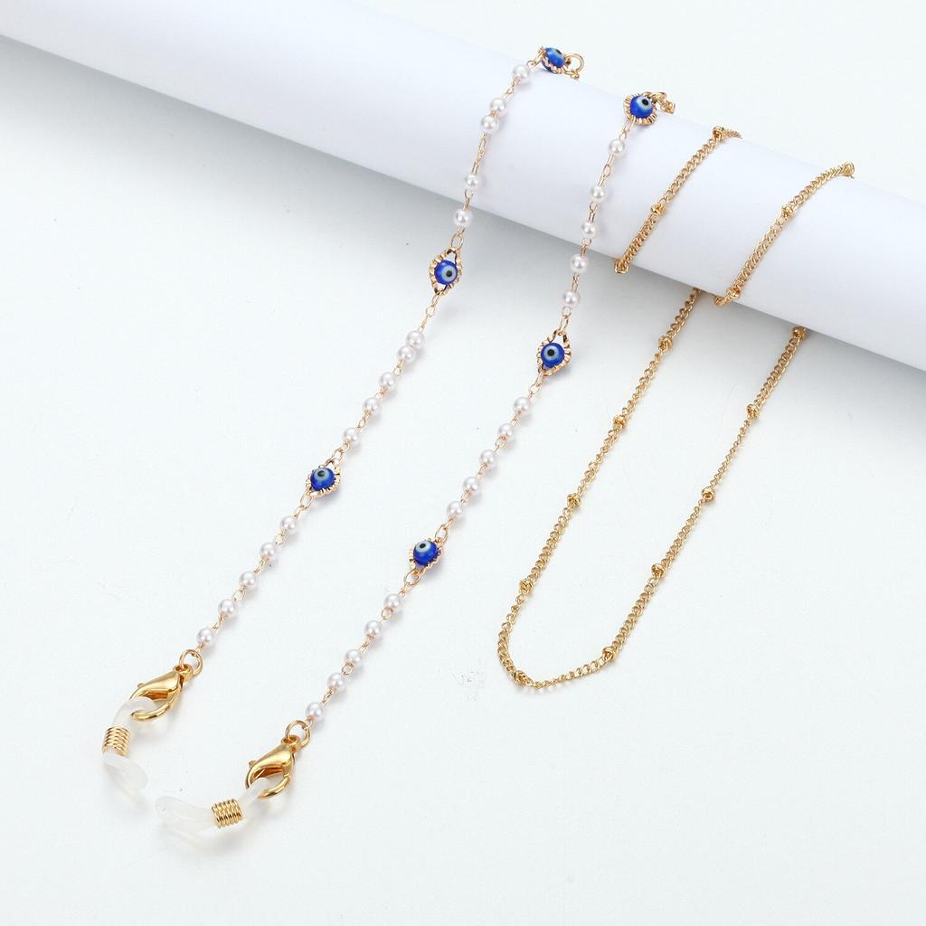 Fashion Pearl Mask Chains Eyeglasses Chain for Women Metal Sunglasses Lanyards Eyewear Chain Holder Neck Strap