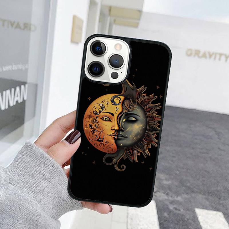 Индийская рука, держащая лицо Солнца и Луны, Чехол для телефона для iPhone 17 Air 15 16 Чехол 11 13 14 Pro Max 12 Plus Max Fundas