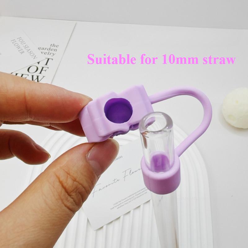 1pcs Straw Cover Cap for Stanley Cup Begonia Flower Dust-Proof Straw Toppers 10mm Reusable Silicone Straw Tips Lids Party Decor