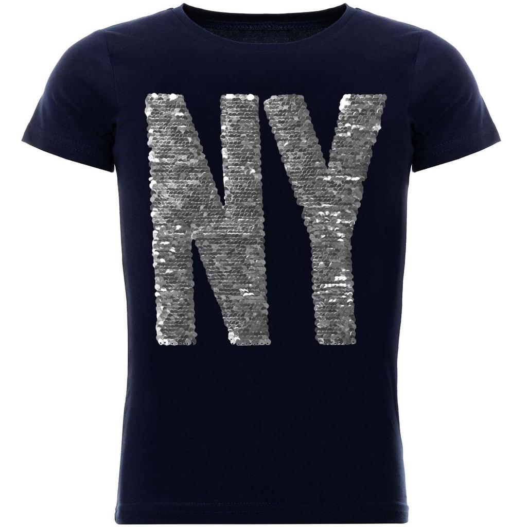 Двусторонняя футболка с пайетками для мальчика и великолепным мотивом