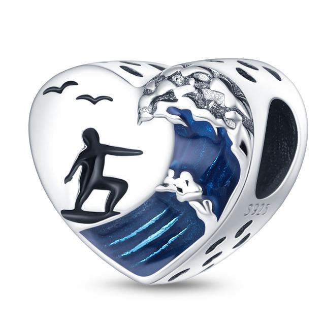 Стерлингового Серебра 925 пробы Love You Mom с двойным сердцем, висячие бусины с разрезом, подходят для оригинального модного браслета, сделай сам, для женщин, ювелирные изделия, подарок