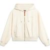 Li Ning Daily Prosperity Series Удобная повседневная свободная толстовка-кардиган с капюшоном на молнии Женская толстовка Off-White AWDU036-4