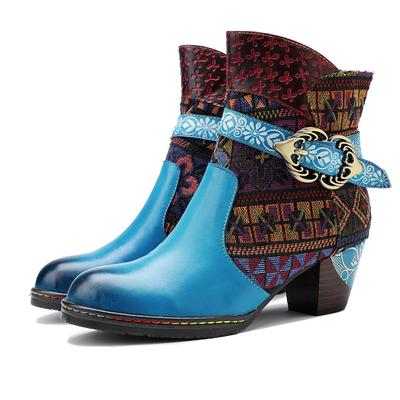 Туфли-лодочки из натуральной кожи на высоком каблуке с тиснением в стиле ретро и ручной росписью, универсальная женская обувь