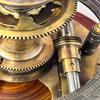 Латунный планетарий 43,18 см Ретро-механическая модель Солнечной системы Морской планетарий с Солнцем, Землей и Луной на деревянном основании