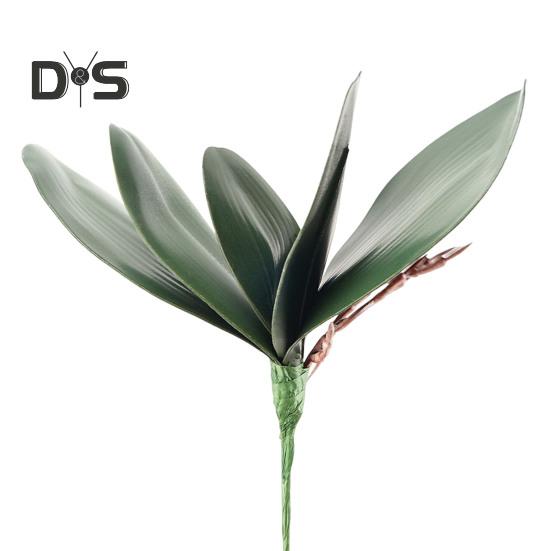 Прозрачная текстура, искусственное растение без полива, яркие поддельные листья орхидеи фаленопсис