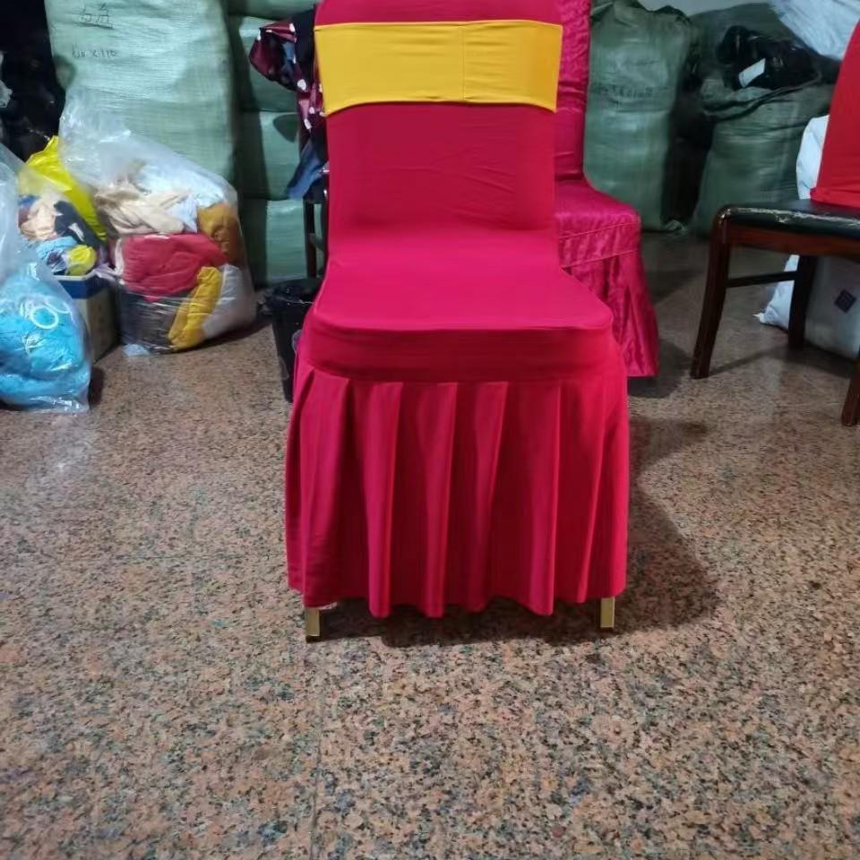 Утолщенная Эластичная Плиссированная Юбка Чехол на Стул для Свадеб и Конференций