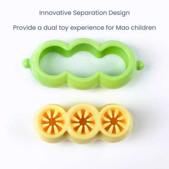 Интерактивная игрушка для собак с раздачей лакомств, головоломка в форме гороха, медленная кормушка для тренировки IQ, стимулирующая умственную деятельность, игрушка для обогащения питомца для больших, средних и маленьких собак