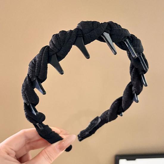 Высокий череп Имитация жемчуга Повязка на голову Противоскользящий дизайн Декор лентой Волосы